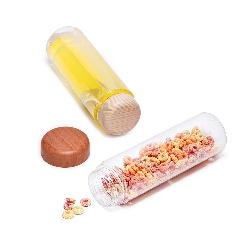 OEM Tritan Water Bottle 700ml - Wood Lid