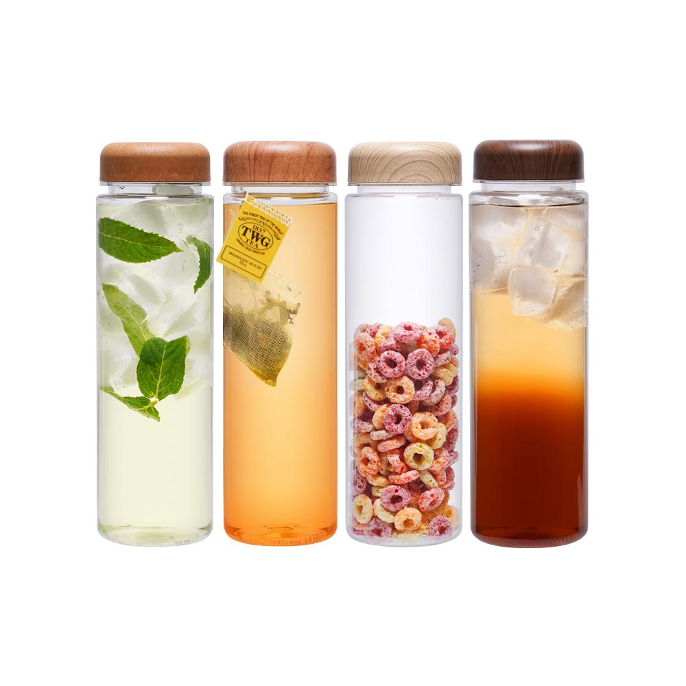 OEM Tritan Water Bottle 700ml - Wood Lid