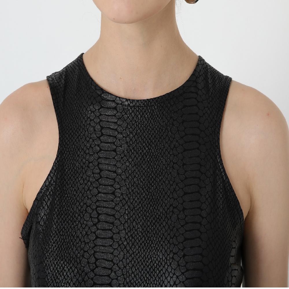 Korean knit shinny animal pattern mini dress ( EM-007 )