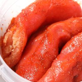 Salted fish(pollack roe) containing Green tea