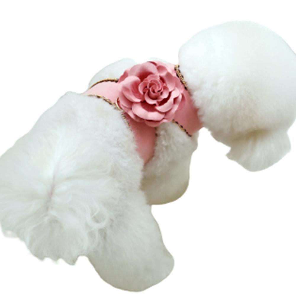 Flower gold chain harness(pets products/dog fashion/dog /cat)_4 colors