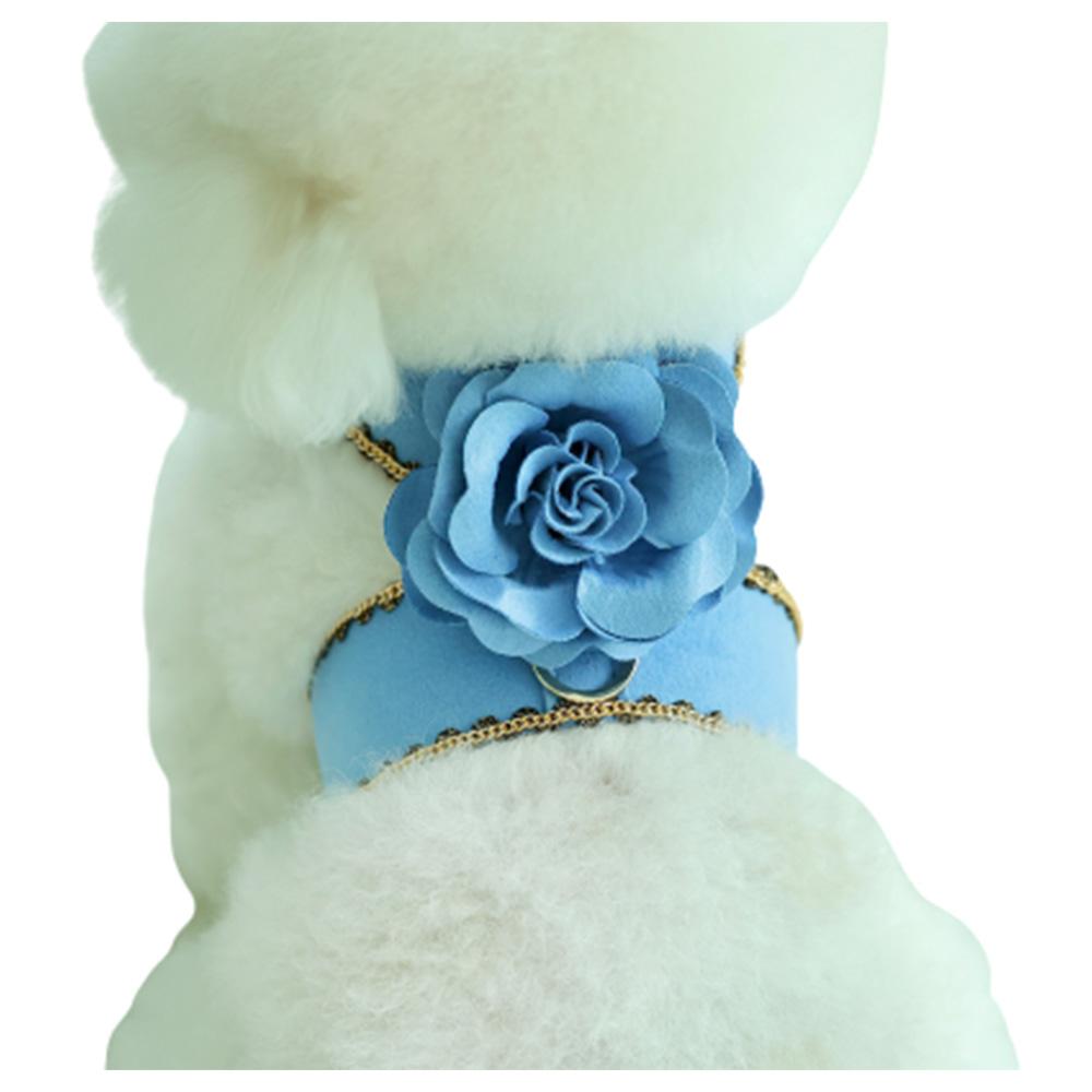 Flower gold chain harness(pets products/dog fashion/dog /cat)_4 colors