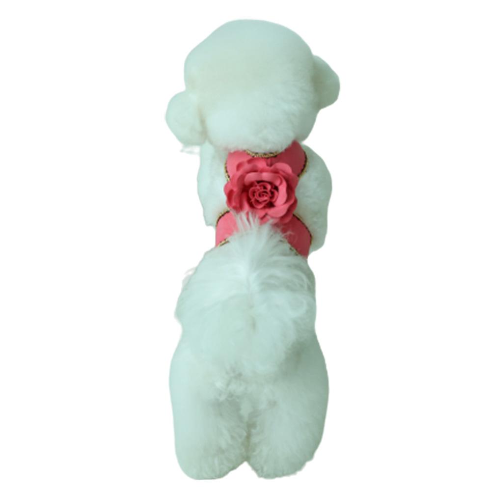 Flower gold chain harness(pets products/dog fashion/dog /cat)_4 colors